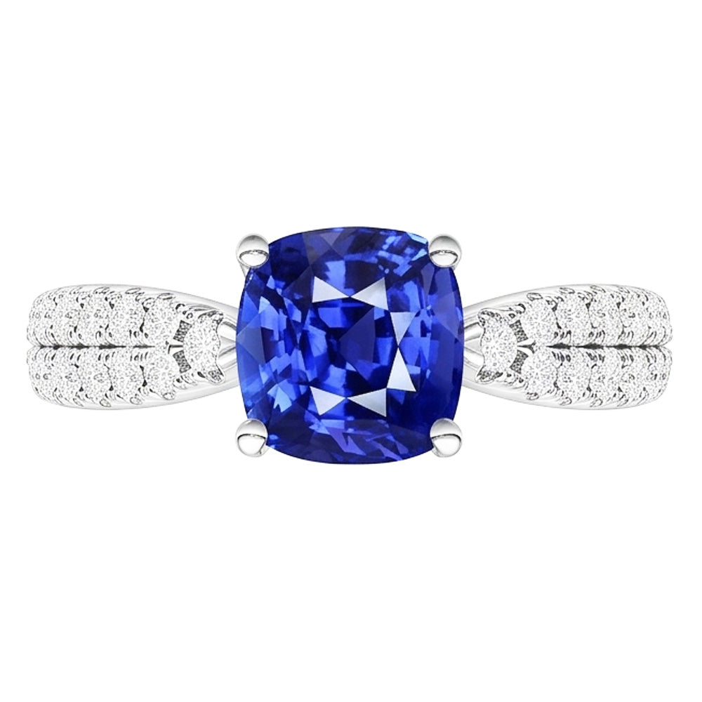 Edelstein Schmuck Kissen Sri Lanka Saphir Ring 3 Karat Gold 14K