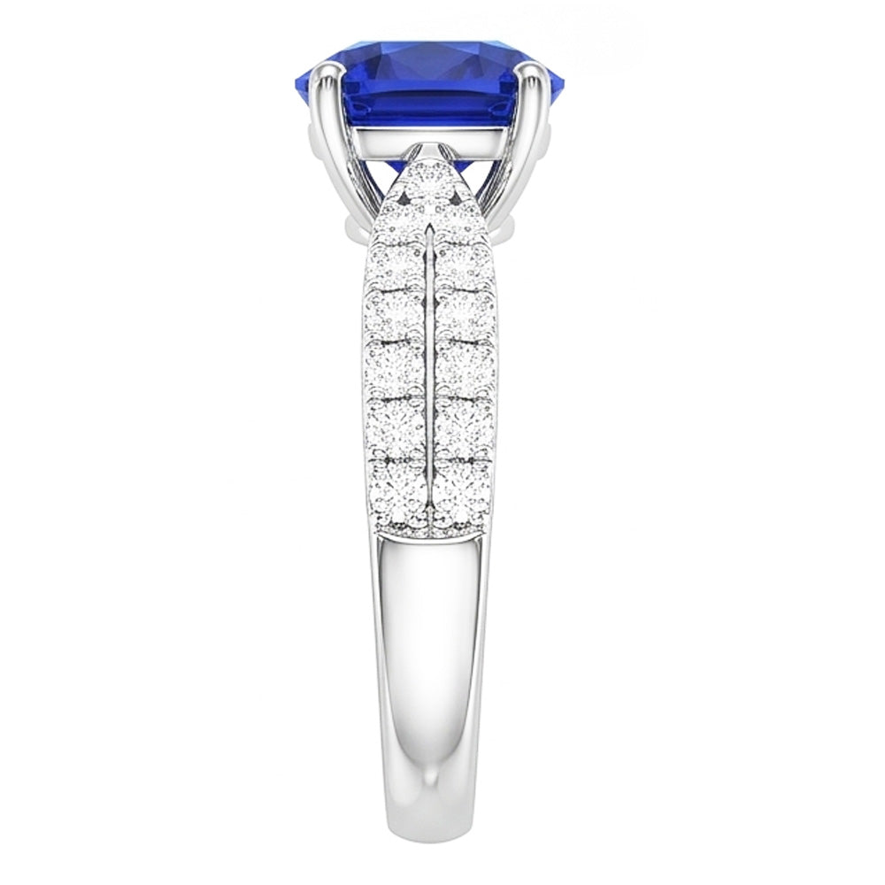 Edelstein Schmuck Kissen Sri Lanka Saphir Ring 3 Karat Gold 14K