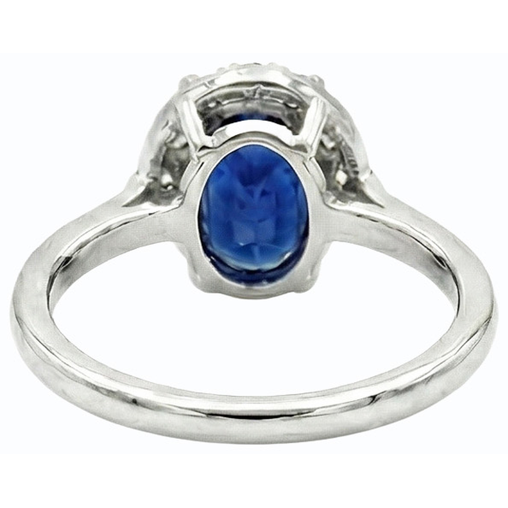 echter oval diamant 2.50Karat ring Seitenansicht