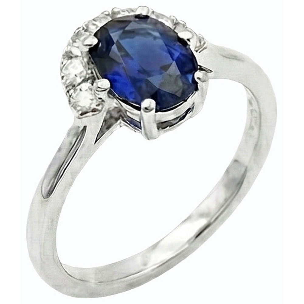 echter oval diamant 2.50Karat ring Detailansicht