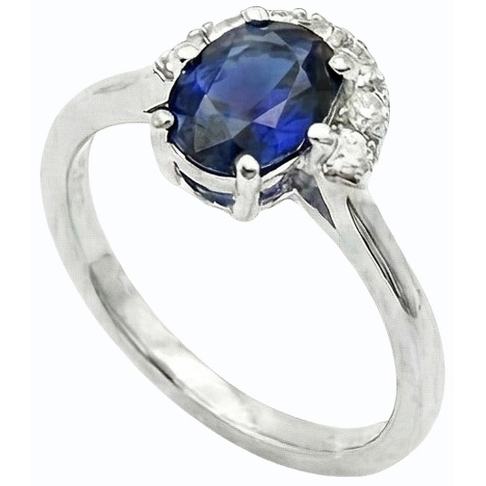 echter oval diamant 2.50Karat ring Draufsicht