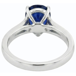 Edelstein Schmuck Ring Birne Tiefblauer Saphir & Natürlicher Diamant ( nicht im Labor gezüchtet )en 2.50 Karat