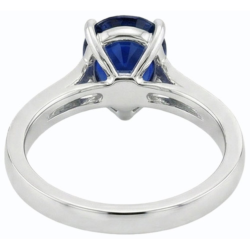 Edelstein Schmuck Ring Birne Tiefblauer Saphir & Natürlicher Diamant ( nicht im Labor gezüchtet )en 2.50 Karat