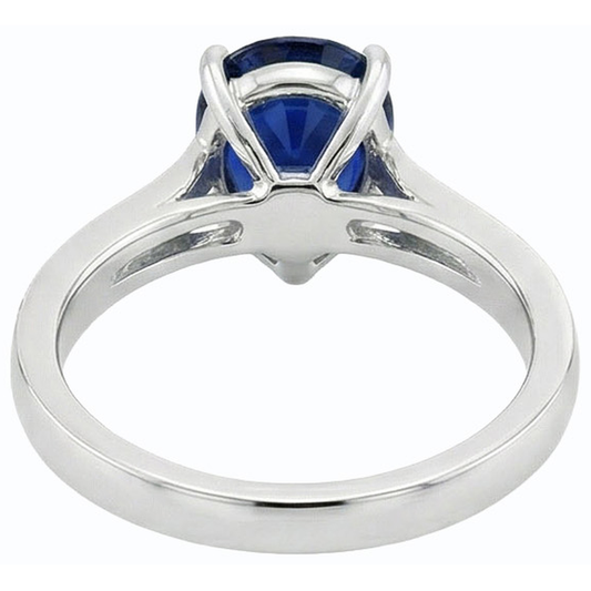 Edelstein Schmuck Ring Birne Tiefblauer Saphir & Natürlicher Diamant ( nicht im Labor gezüchtet )en 2.50 Karat