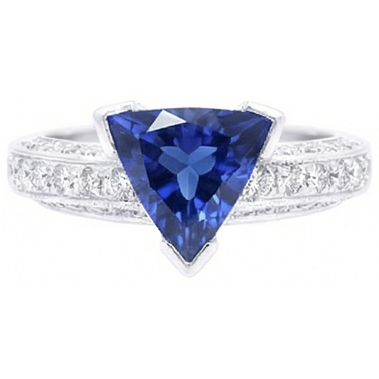 echter trillion diamant 3Karat ring Seitenansicht