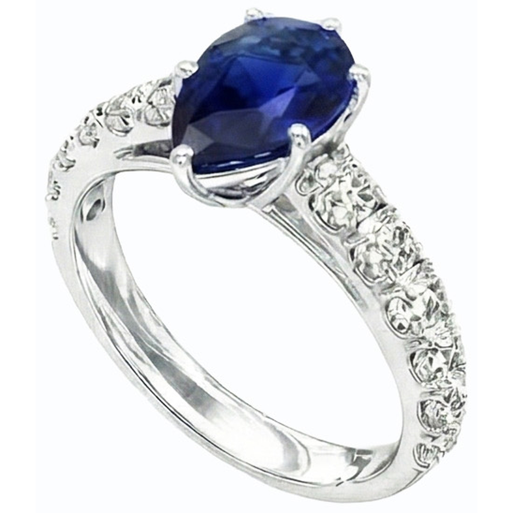 echter round diamant 3.50Karat ring Seitenansicht