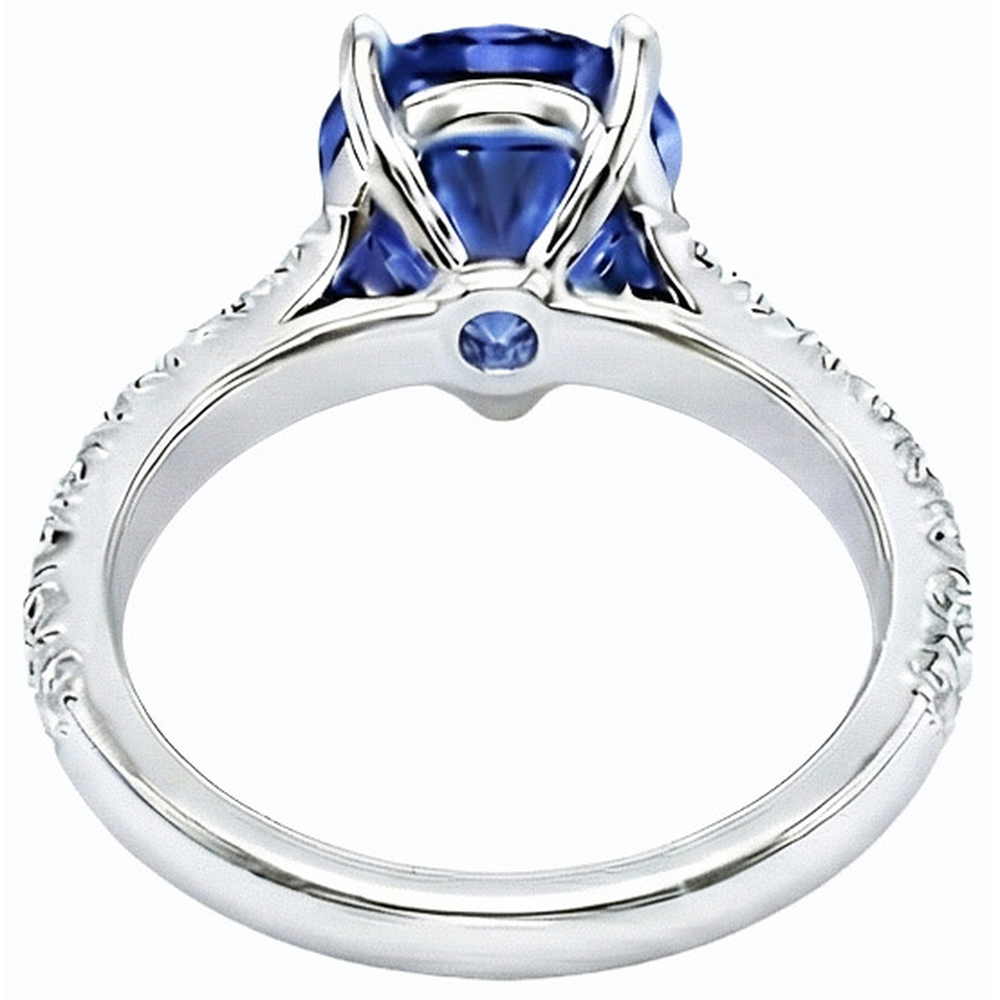 echter round diamant 3.50Karat ring Vorderansicht