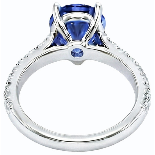 echter round diamant 3.50Karat ring Vorderansicht