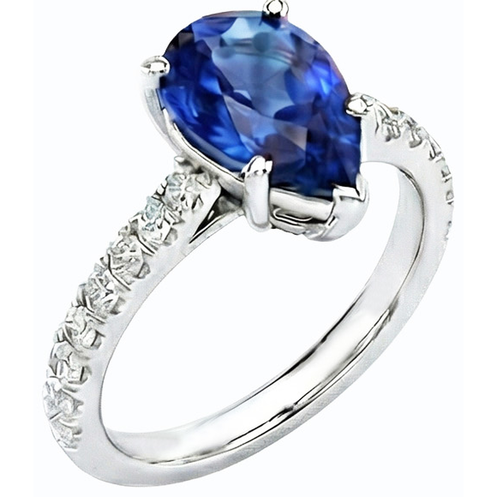 echter round diamant 3.50Karat ring Seitenansicht