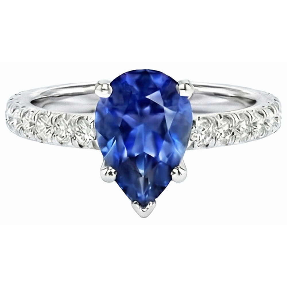 echter round diamant 3.50Karat ring Draufsicht