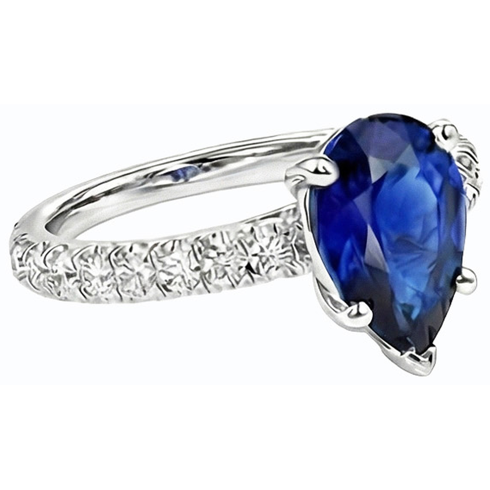 echter round diamant 3.50Karat ring Profilansicht