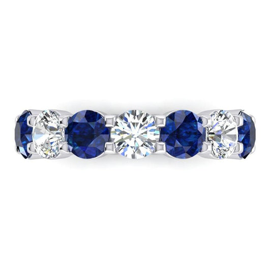 Edelstein Damen Ring Mit Blauer Saphir Und Erde Gewonnener Natürliche Diamant