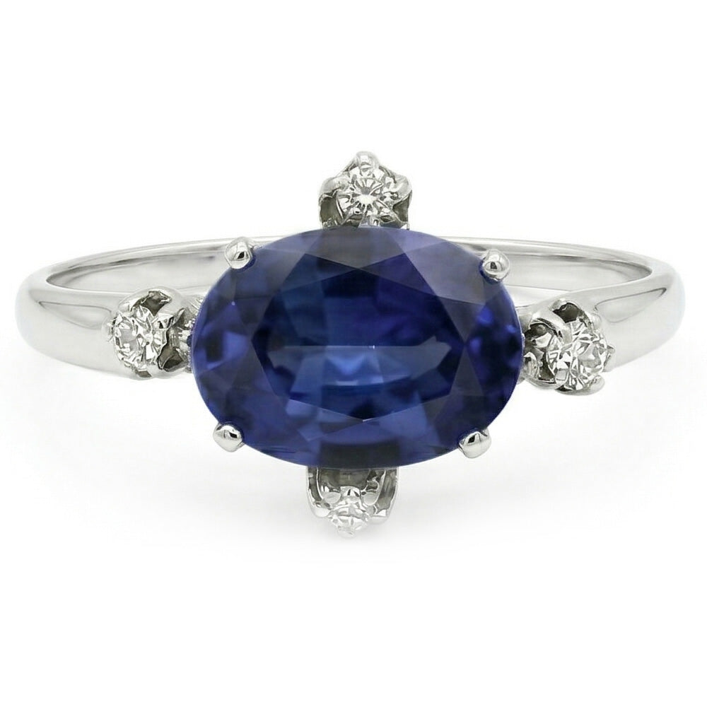 echter oval diamant 3.50Karat ring Detailansicht