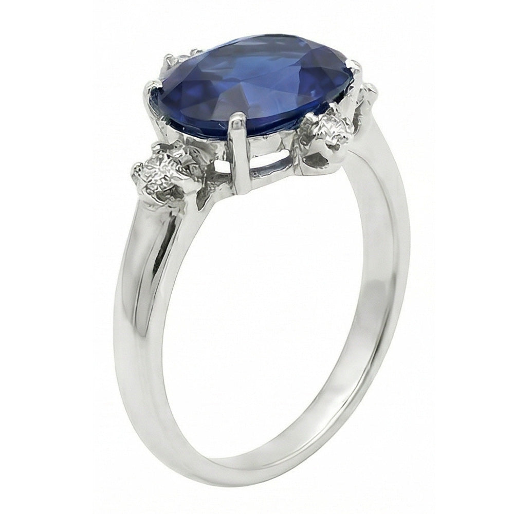 echter oval diamant 3.50Karat ring auf Weiß