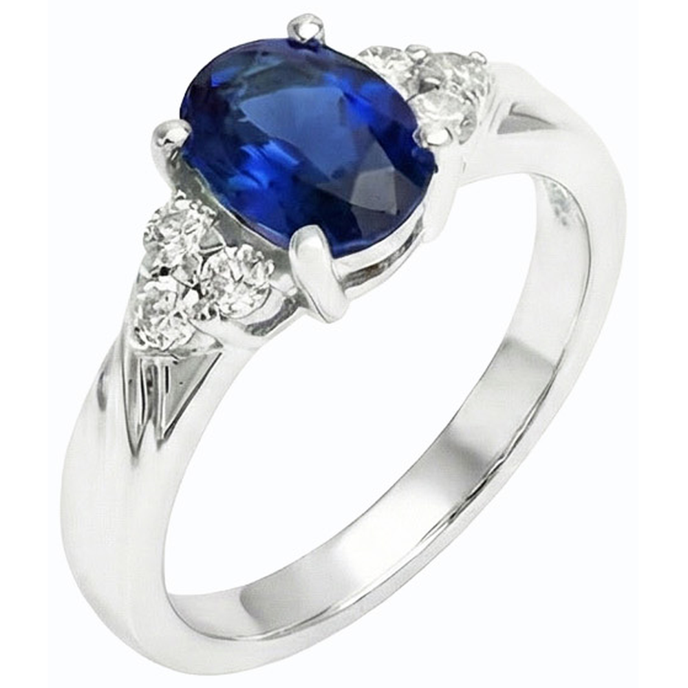echter oval diamant 3Karat ring Vorderansicht