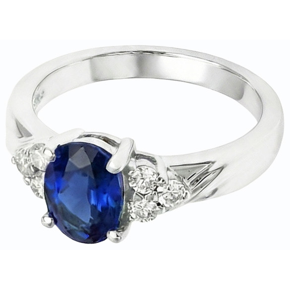 echter oval diamant 3Karat ring Seitenansicht
