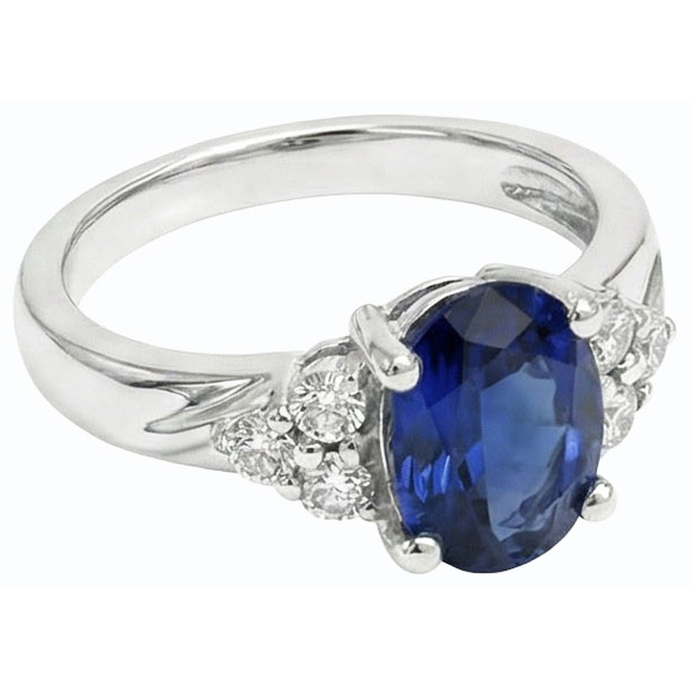 echter oval diamant 3Karat ring Detailansicht