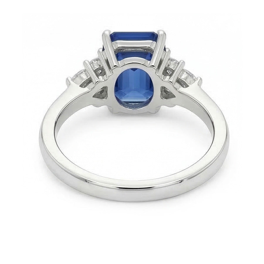 echter round diamant 3Karat ring Profilansicht