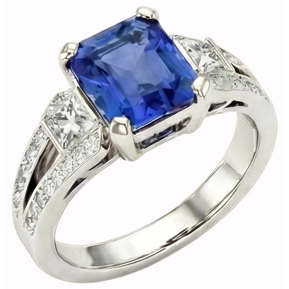 echter round diamant 2.25Karat ring Vorderansicht