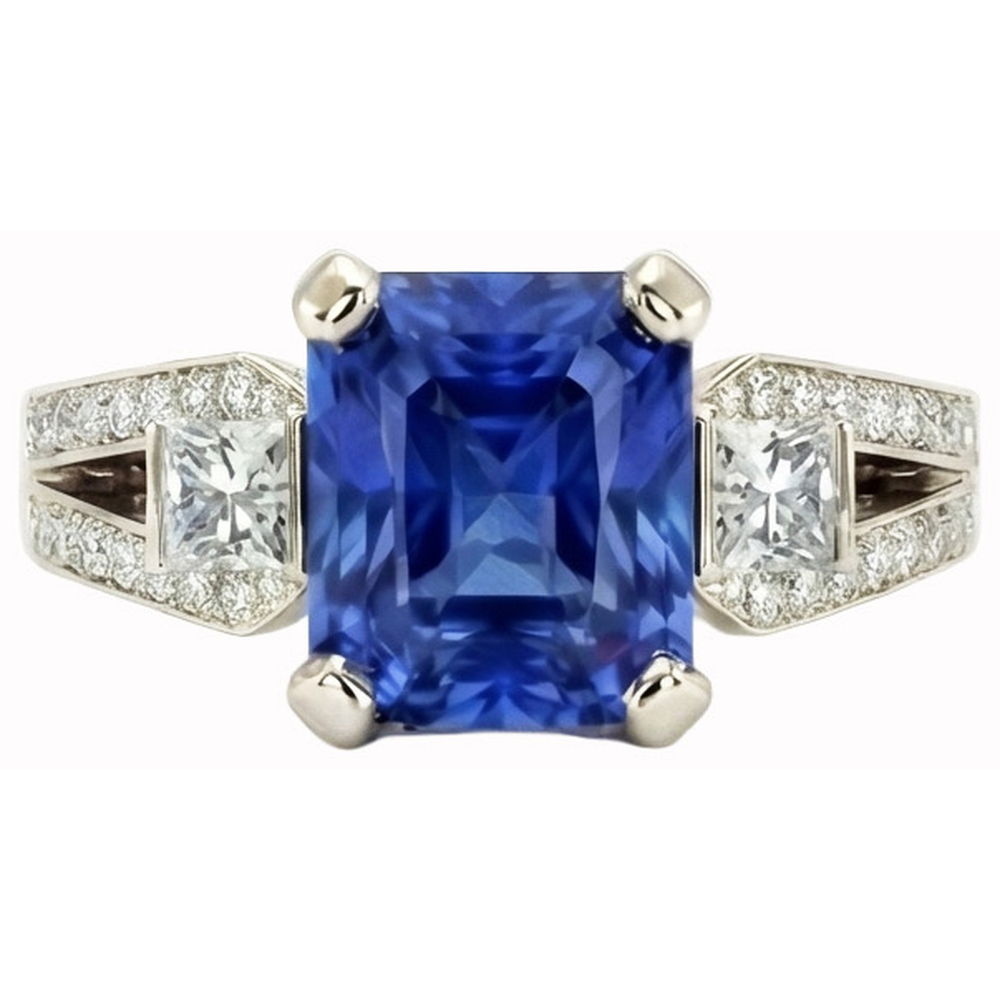 echter round diamant 2.25Karat ring Seitenansicht