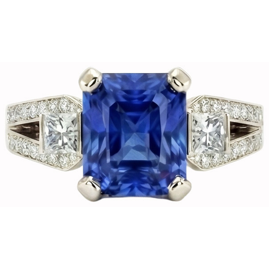 echter round diamant 2.25Karat ring Seitenansicht