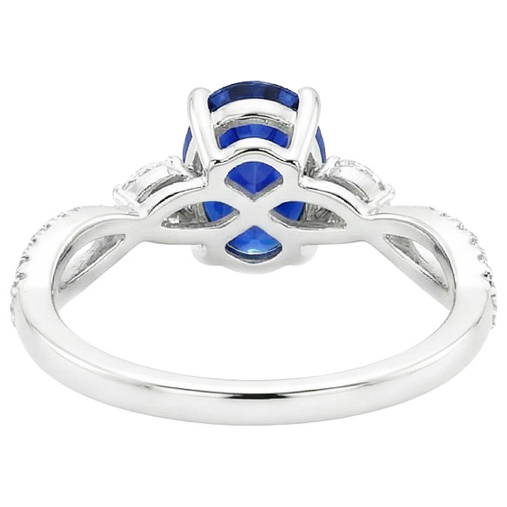 echter oval diamant 4Karat ring Draufsicht