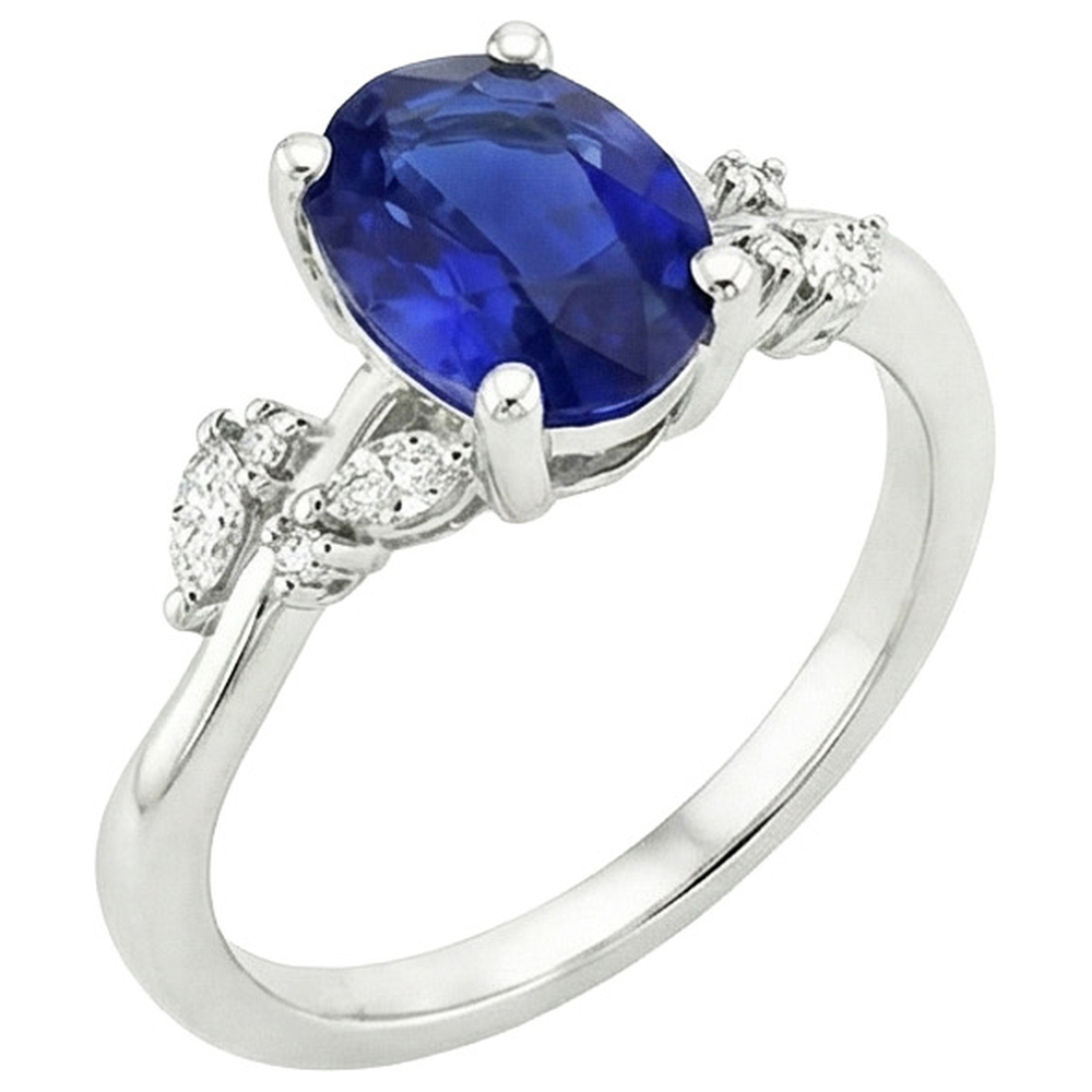 echter oval diamant 4.50Karat ring Seitenansicht