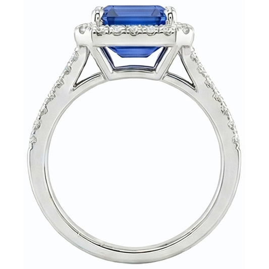 echter round diamant 4.50Karat ring Seitenansicht
