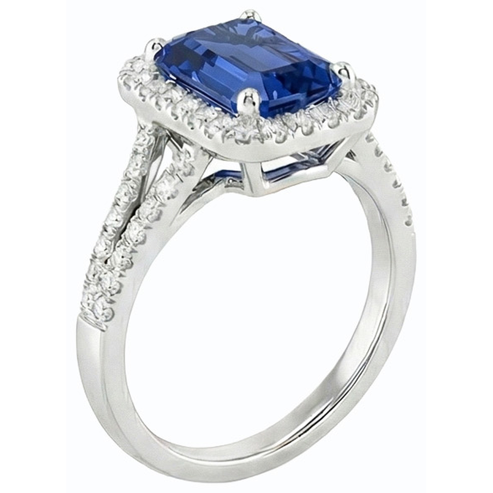 echter round diamant 4.50Karat ring Profilansicht
