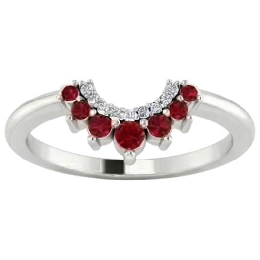 echter round rubin 1Karat ring Seitenansicht