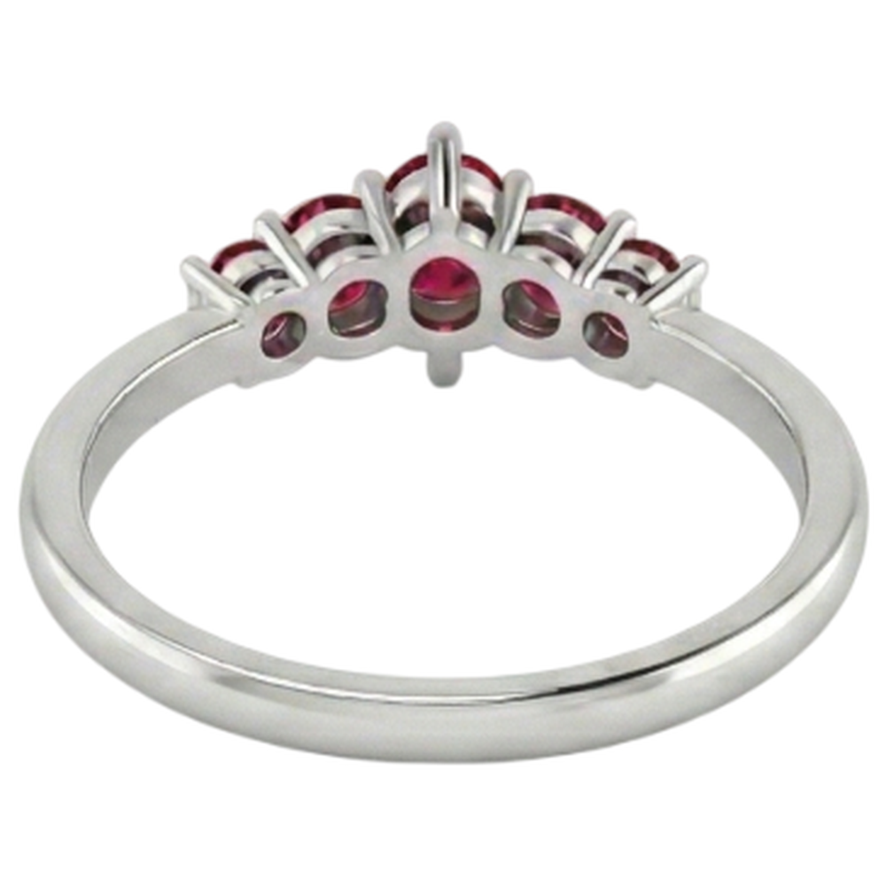 echter round rubin 1Karat ring mit Diamantbesatz