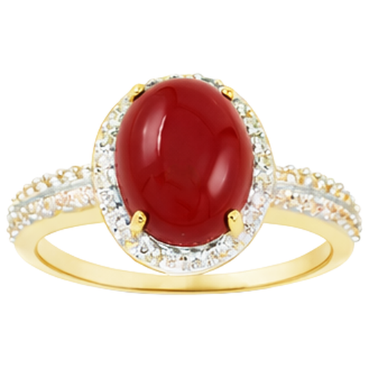 echter oval diamant 9.00Karat ring Seitenansicht