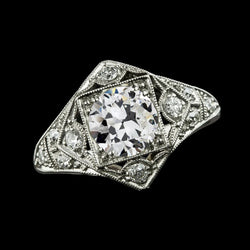 Ehering Alter Schnitt Runden Echt Aus der Erde Abgebauter Natürlicher Diamants 3 Karat Antik-Stil Milgrain