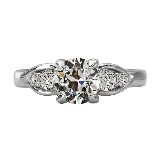 Ehering Rund Alteuropäischer Natürliche Diamant Damenschmuck 4.50 Karat