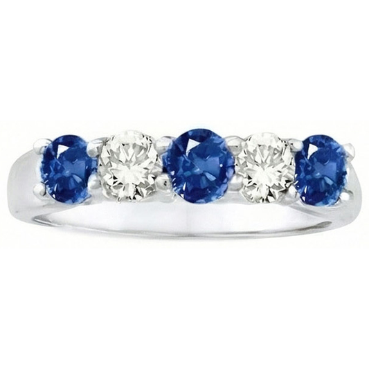 echter round saphir 1.50Karat ring Seitenansicht