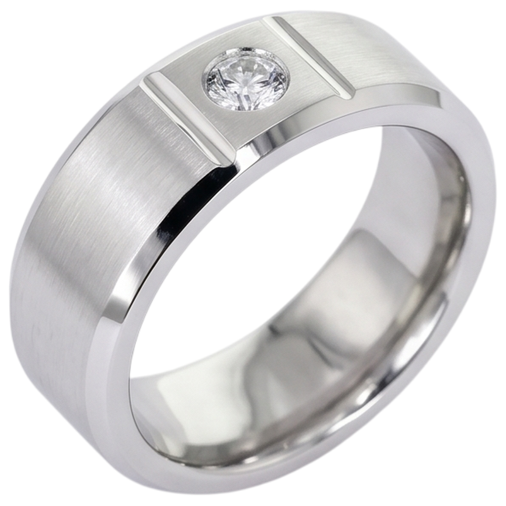 Einzel Echt diaman tring für Herren mit 0,50 Karat