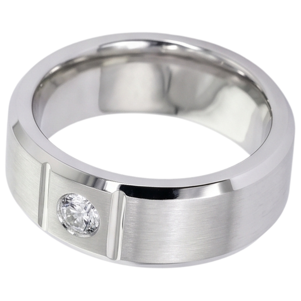 Einzel Echt diaman tring für Herren mit 0,50 Karat