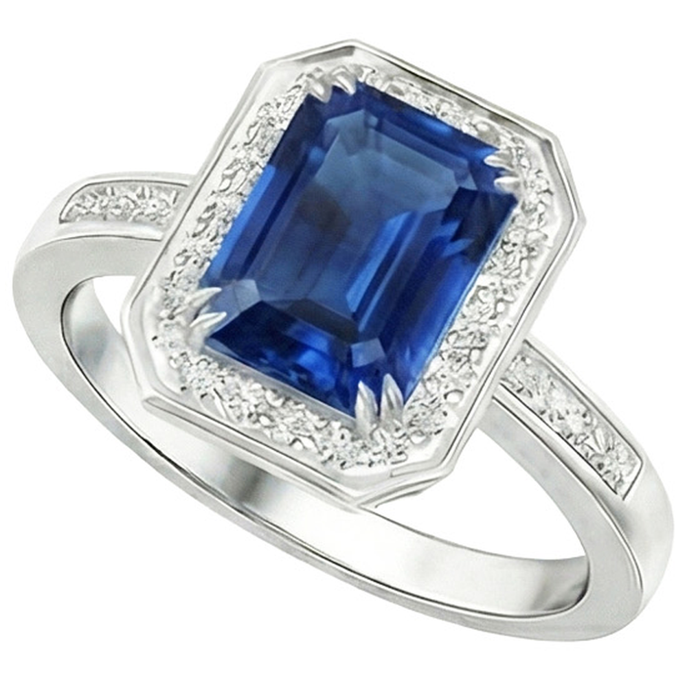echter round diamant 6Karat ring Draufsicht
