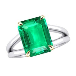 Brillanter Schmuckstein-Ring mit GIA-Zertifiziert Smaragd – 4