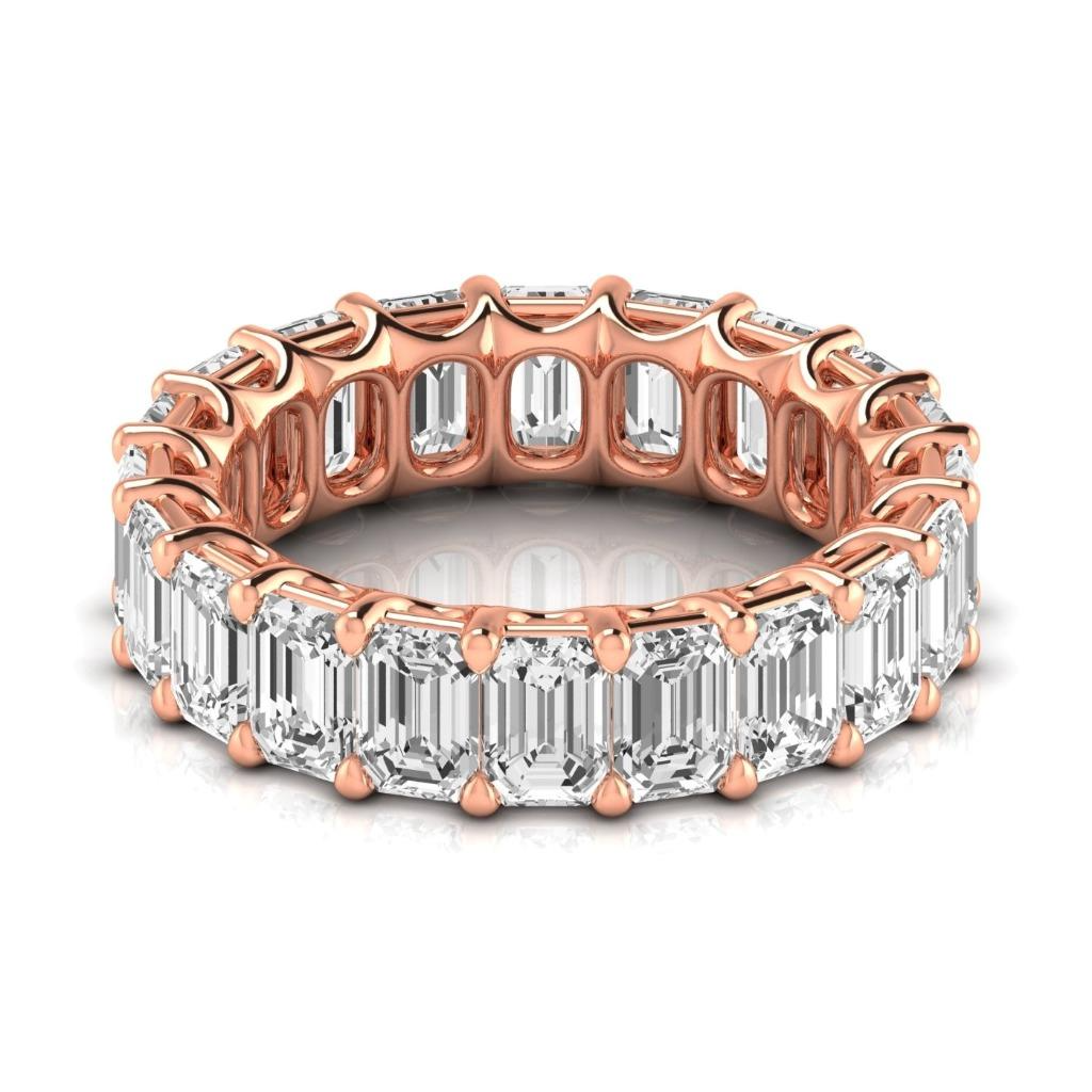 Eternity Band 14K Roségold mit Brillant – Frontansicht