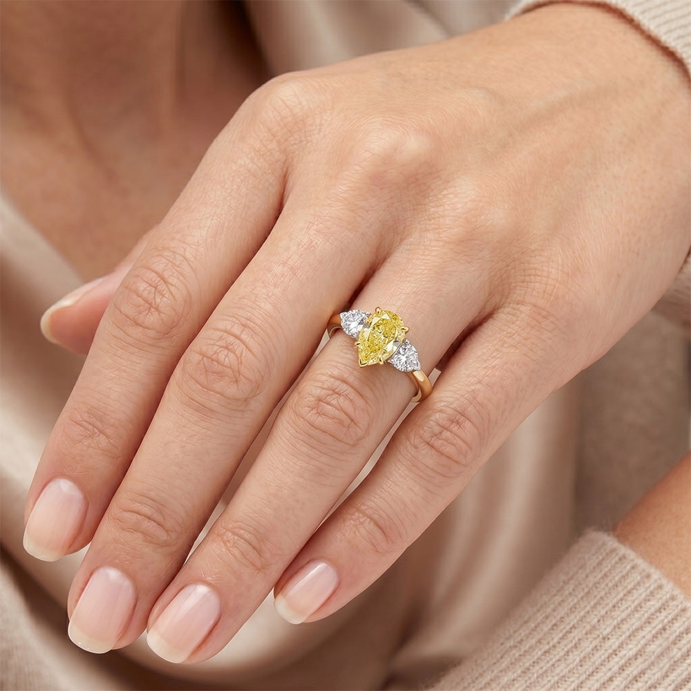 Erdgewonnener VVS Reinheit Gelber Kanarienvogel-Diamant