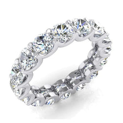 Eternity-Hochzeits-Goldband aus echtem Diamant, 4 Karat, 4,1 mm