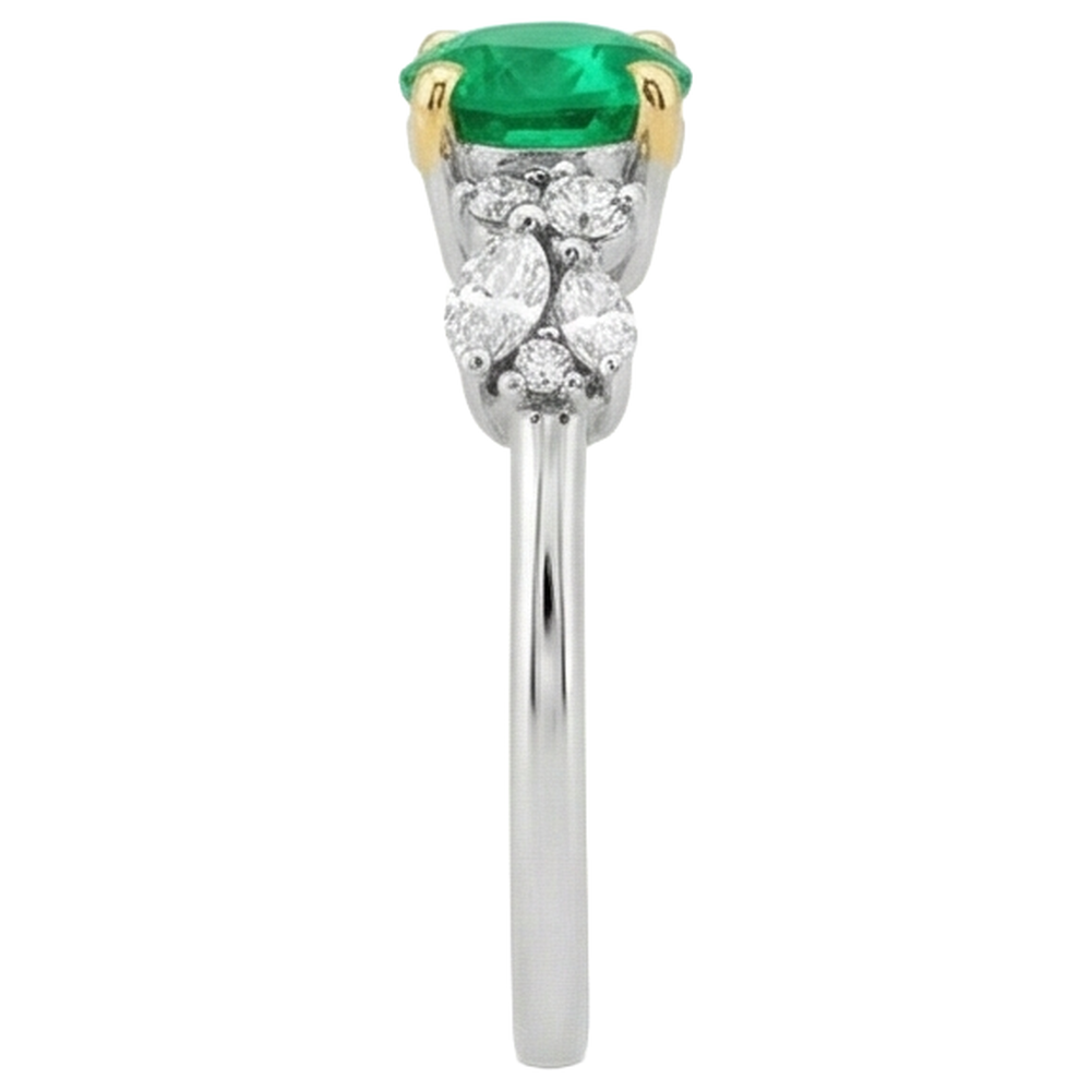 Zeitloser Schmuckstein-Ring 2 Karat – Draufsicht