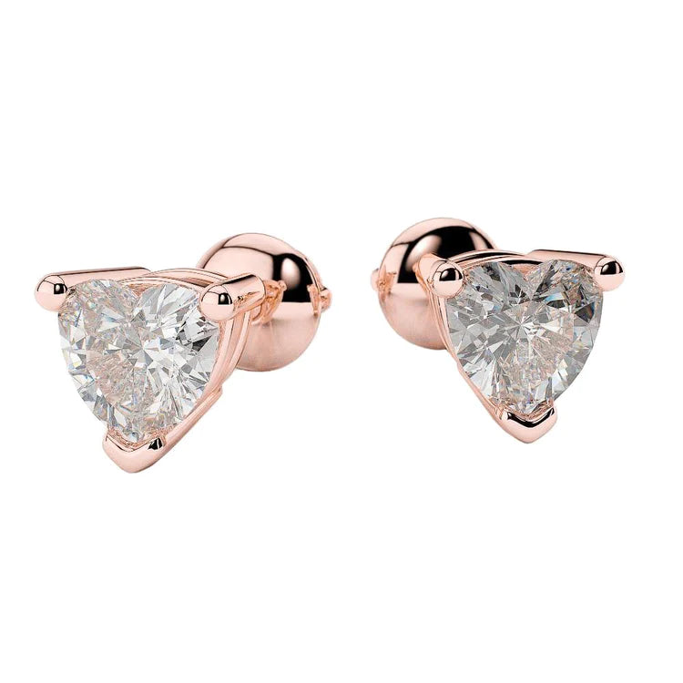 F Vs1 Herzform 4.00 Karat Echt Diamanten Damen Ohrstecker Ohrringe Rg 14K