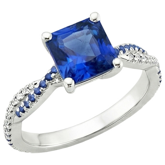 echter round diamant 3.45Karat ring Seitenansicht