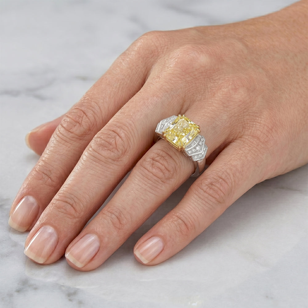 Fancy Gelber Diamant Schmuck-Ring – VVS Reinheit 0,75 Karat