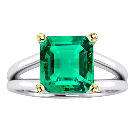 Erdgewonnener Smaragd Schmuckstein-Ring – Hauptansicht