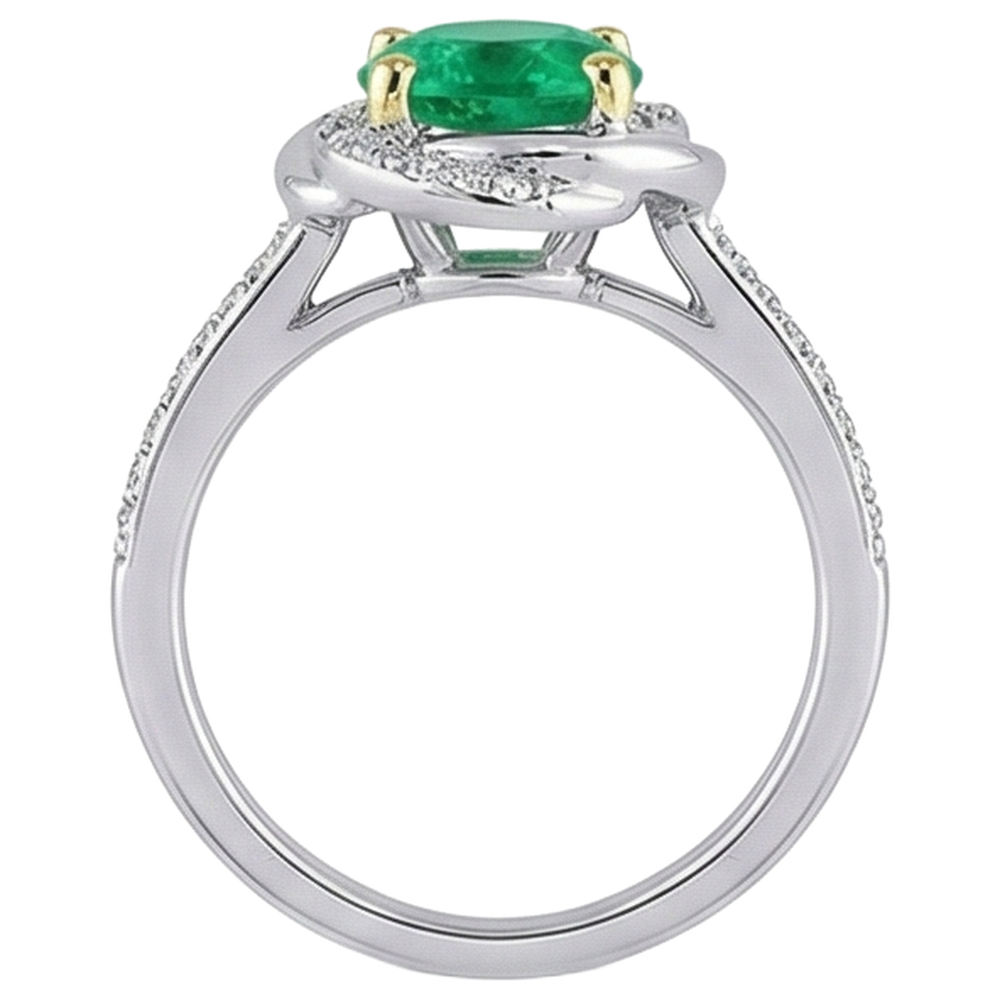 Handgemachter Edelstein-Ring 1 Karat – Rückansicht