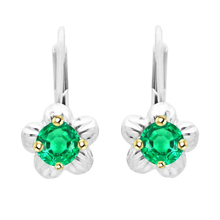 Naturreiner Smaragd Gemstone Earring – Hauptansicht