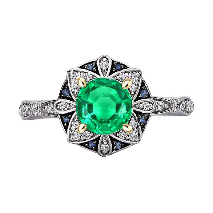 Authentischer Smaragd Edelstein-Ring – Hauptansicht